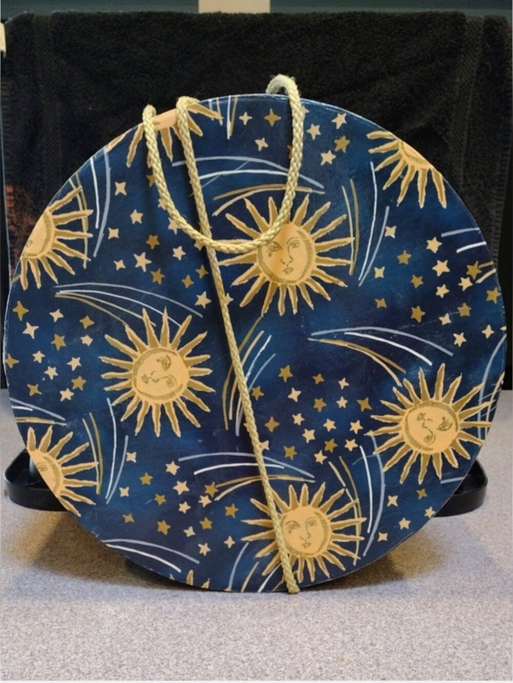 🌙 90's Whimsigoth Large Celestial Round Decorative Storage Hat Box ⭐